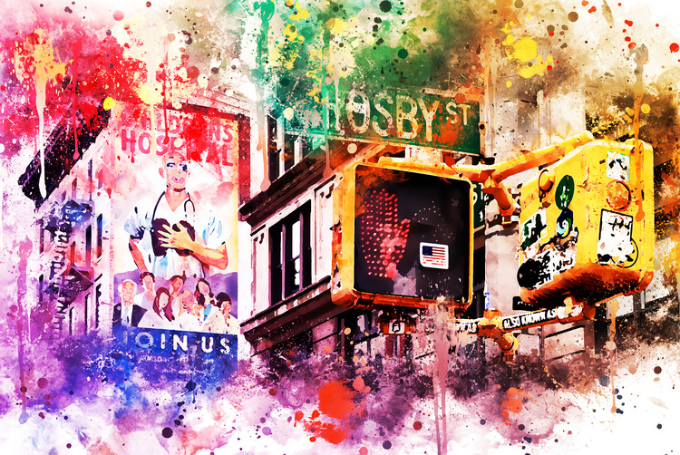 Arte fotográfico NYC Watercolor 025