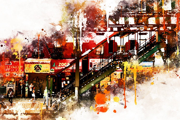 Arte fotográfico NYC Watercolor 032