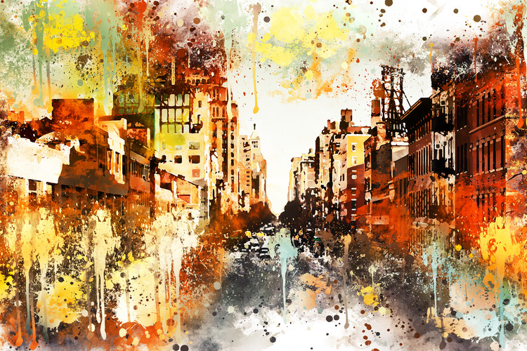 Arte fotográfico NYC Watercolor 114