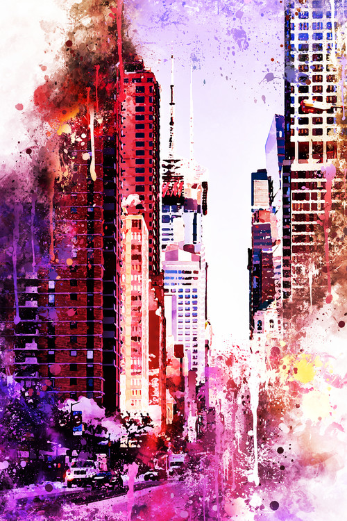 Arte fotográfico NYC Watercolor 119
