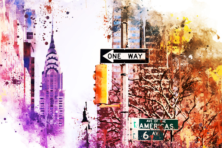 Arte fotográfico NYC Watercolor 154