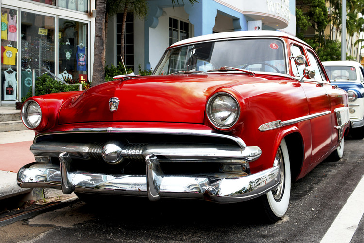 Arte fotográfico Red Classic Ford