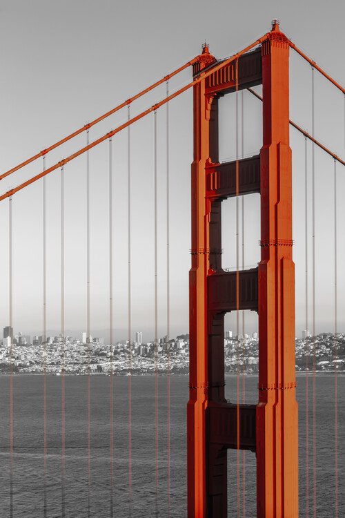 Arte fotográfico SAN FRANCISCO Golden Gate Bridge | colorkey