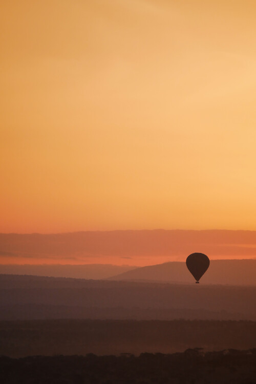 Arte fotográfico Sunset balloon ride