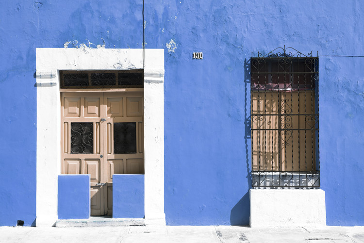 Arte fotográfico 130 Street Campeche - Blue Wall