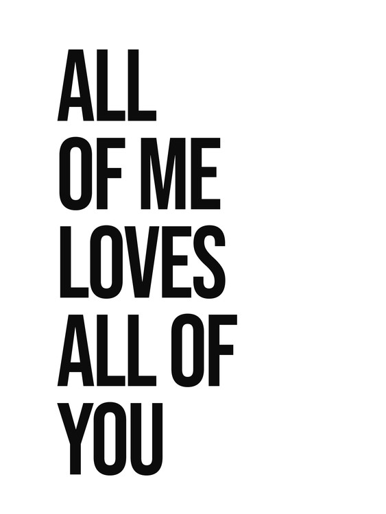 Arte fotográfico all of me loves all of you