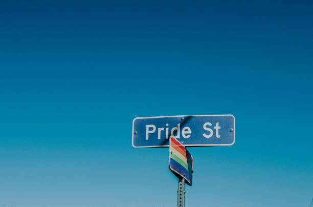 Umelecká fotografie American road sign displaying 'Pride Street'
