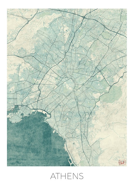 Mapa Athens