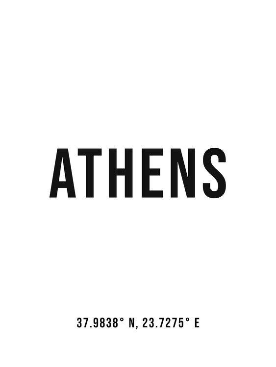 Photographie d'art Athens simple coordinates