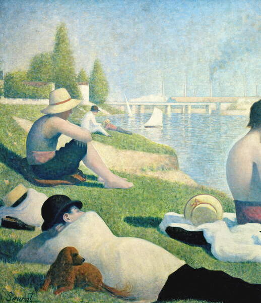 Bathers at Asnieres, 1884 | Reproductions de peintures célèbres ...