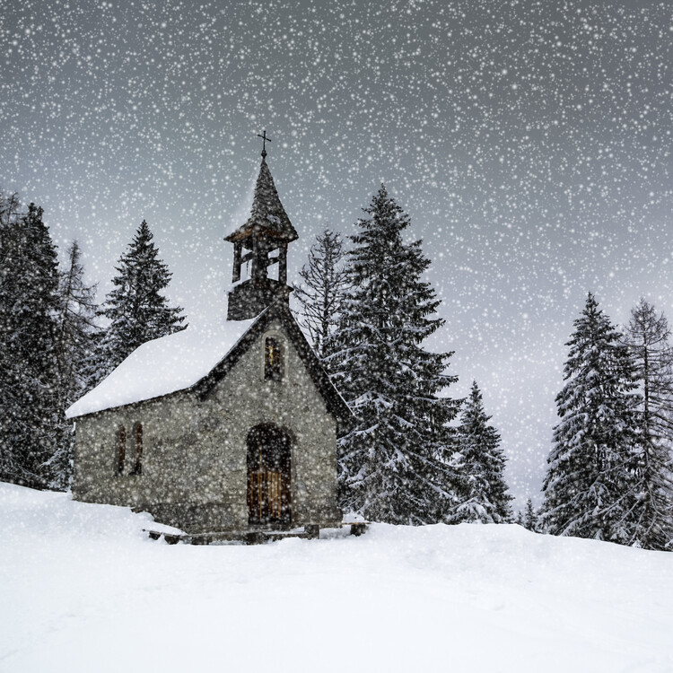 Arte fotográfico Bavarian Winters Tale Anna Chapel