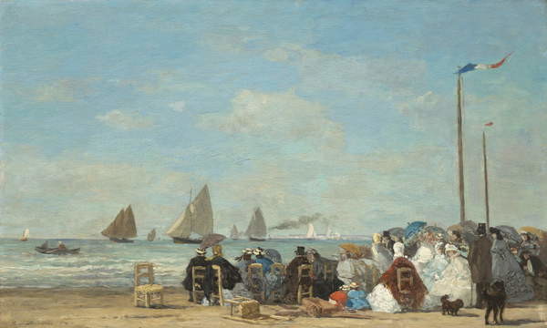 Obrazová reprodukce Beach Scene at Trouville, 1863