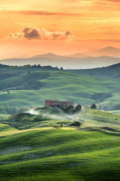 Fotografi Beautiful summer landscape in Tuscany, Italy.