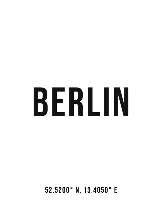 Photographie d'art Berlin simple coordinates