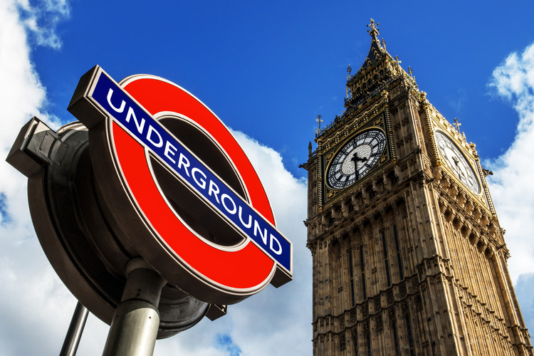 Arte fotográfico Big Ben and Westminster Station Underground