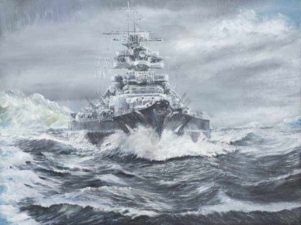 Obrazová reprodukce Bismarck off Greenland coast 23rd May 1941, 2007,
