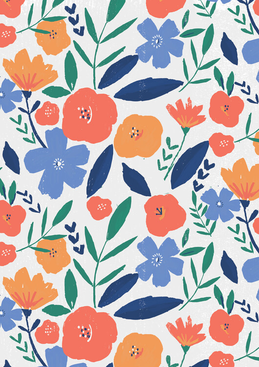 Arte fotográfico Bold floral repeat