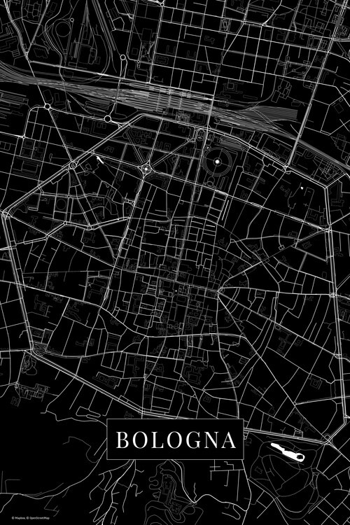 Mapa Bologna black