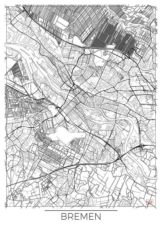 Map of Bremen, Hubert Roguski ǀ Maps of all cities and countries for ...