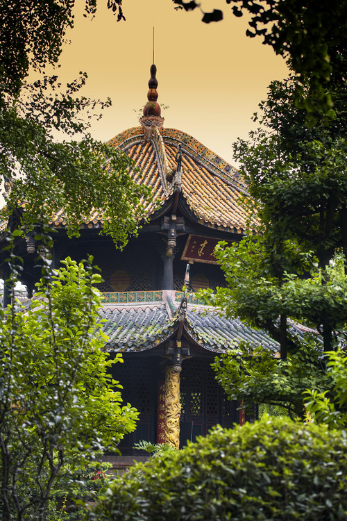 Arte fotográfico China 10MKm2 Collection - Chinese Pavilion at Sunset
