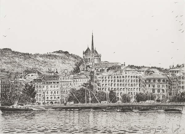 Obraz na plátně City of Geneva, 2011,