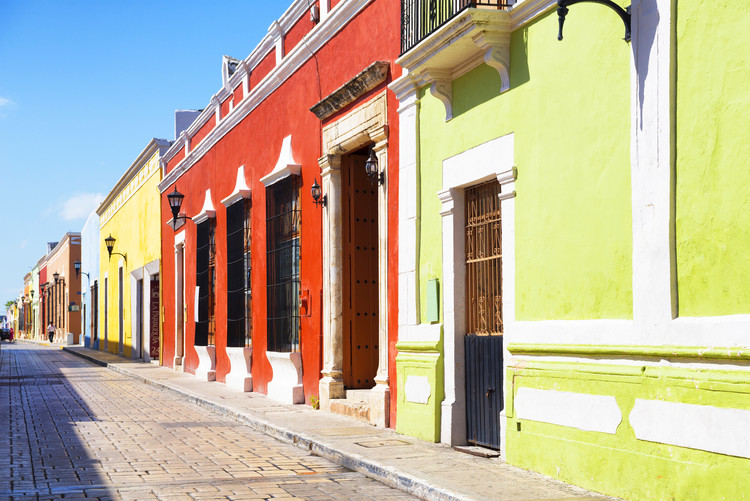 Arte fotográfico Color Street in Campeche
