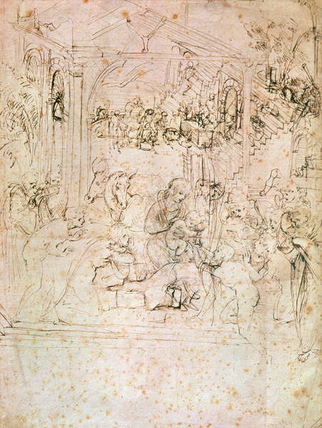 Obrazová reprodukce Composition sketch for The Adoration of the Magi