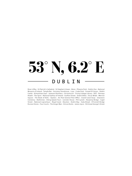 Photographie d'art coordiantesdublin