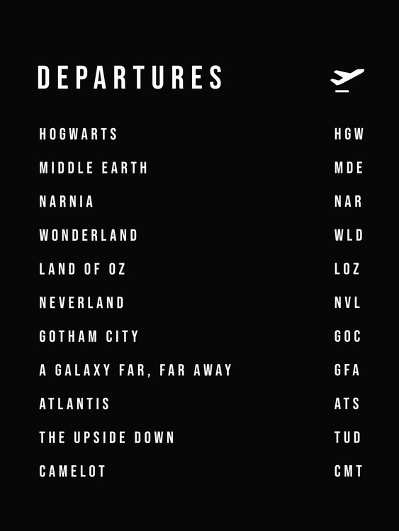 Wall Art Print Departures Gifts & Merchandise UKposters