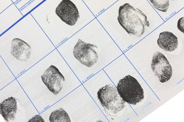 Художествена фотография Detail of a fingerprint document