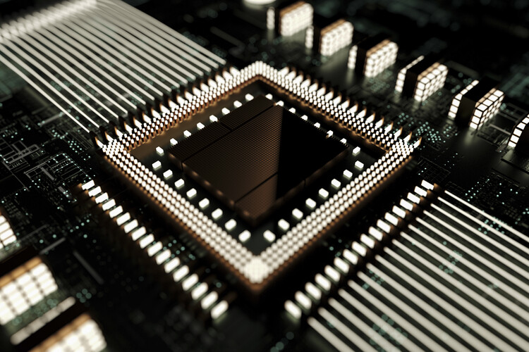 Konstfotografering Details of futuristic and abstract cpu series  1
