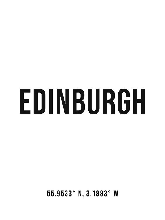 Photographie d'art Edinburgh simple coordinates