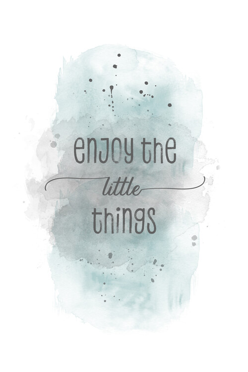 Umělecká fotografie Enjoy the little things | watercolor turquoise