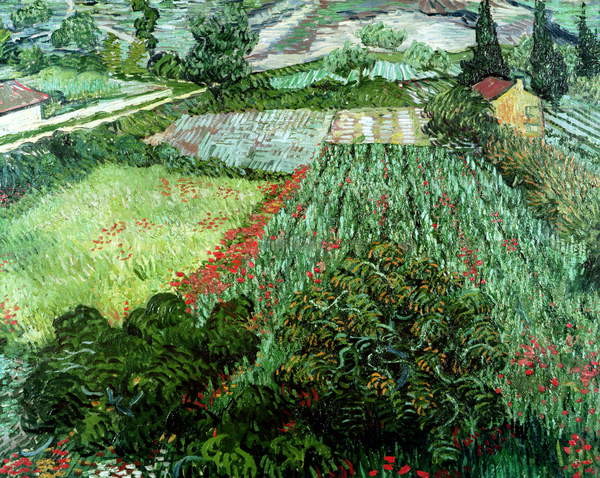 Konsttryck Field with Poppies, 1889