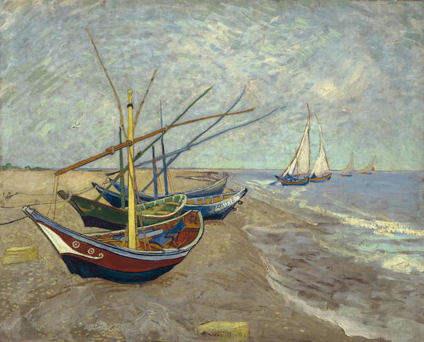 Obrazová reprodukce Fishing Boats on the Beach at Saintes-Maries-de-la-Mer