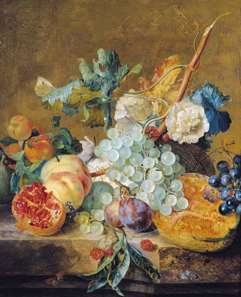 Obraz na plátně Flowers and Fruit