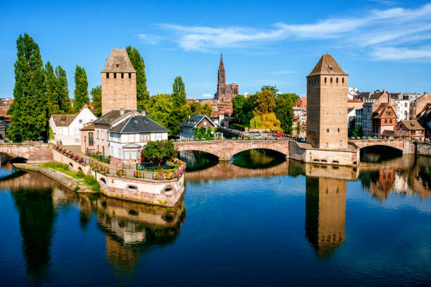 Umělecká fotografie France, Strasbourg, the old towers of