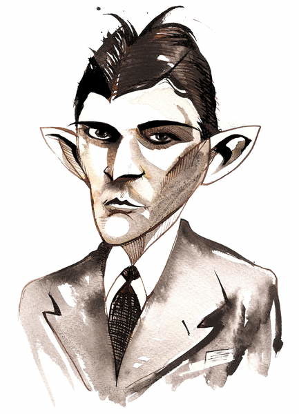 Franz Kafka caricature  Riproduzioni di dipinti famosi per le vostre pareti