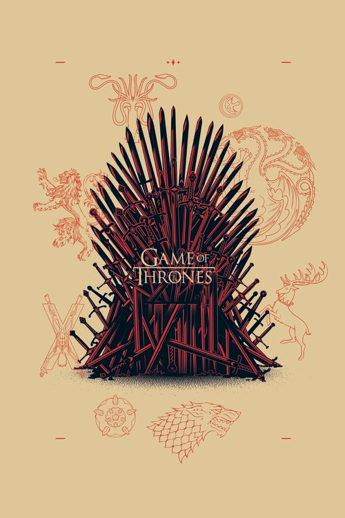 Wall Art Print Game Of Thrones - Iron Throne | Gifts & Merchandise ...