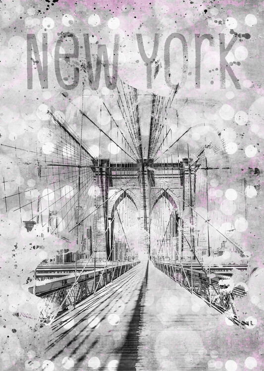 Arte fotográfico Graphic Art NEW YORK CITY Brooklyn Bridge