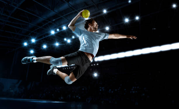 Umelecká fotografie Handball player players in action
