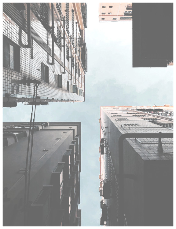 Arte fotográfico high rises ground view