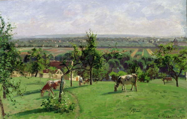 Obrazová reprodukce Hillside of Vesinet, Yvelines, 1871