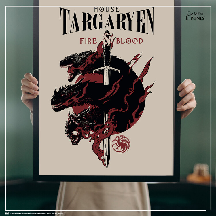 Konsttryck Igra prestolov - House Targaryen