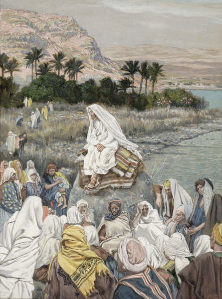 Obraz na płótnie Jesus Preaching by the Seashore