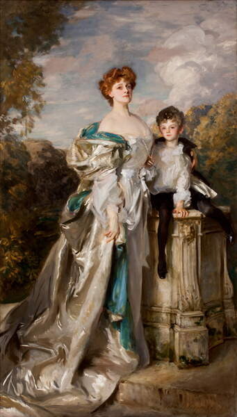 Obraz na plátně Lady Warwick and her Son, 1905