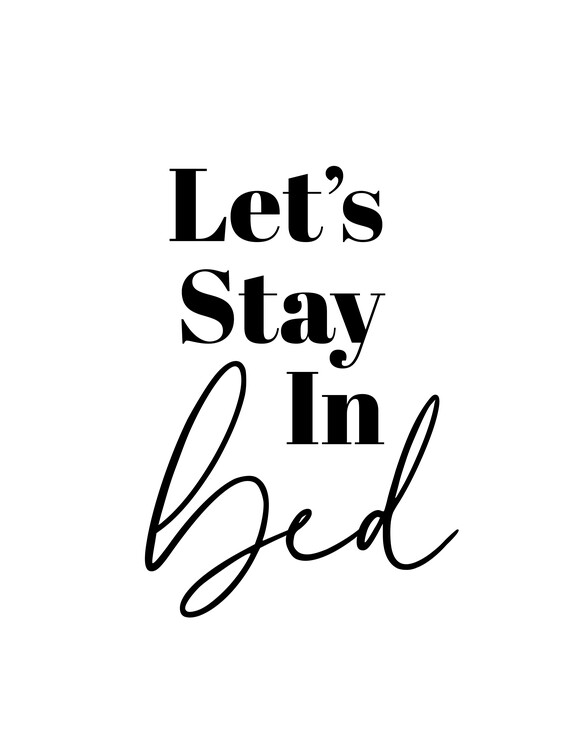 Wall Art Print Lets stay in bed Europosters