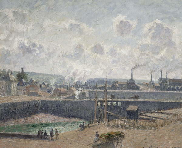 Obraz na plátně Low Tide at Duquesne Docks, Dieppe, 1902