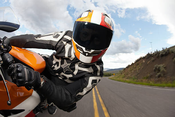 Fotografia artystyczna Motorcycle racer going fast.