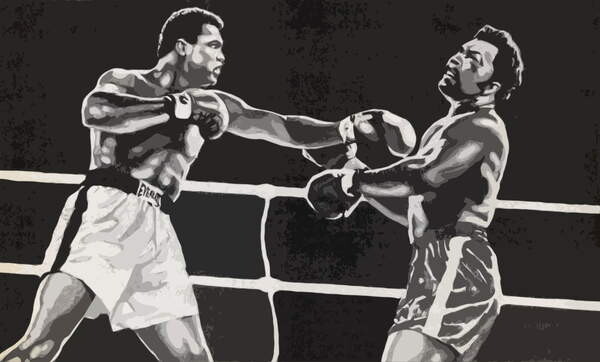 Tableau sur toile Muhammad Ali defeating George Foreman